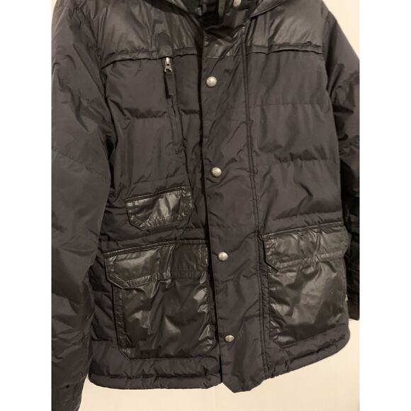 Burton Mens Winter Jacket XL Black Insulated Down Puffer Pockets Zipper Snaps - Picture 4 of 16